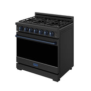 THOR Kitchen - 36-inch Gordon Ramsay Series Professional Gas Range with Precision Knob in Black and Blue - RSG36PB-BLU - IMG4