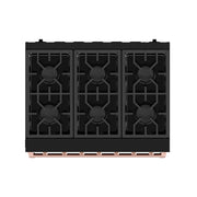 THOR Kitchen - 36-inch Gordon Ramsay Series Professional Liquid Propane Range with Precision Knob in Black and Rose Gold - RSG36PBLP-RSG - IMG7