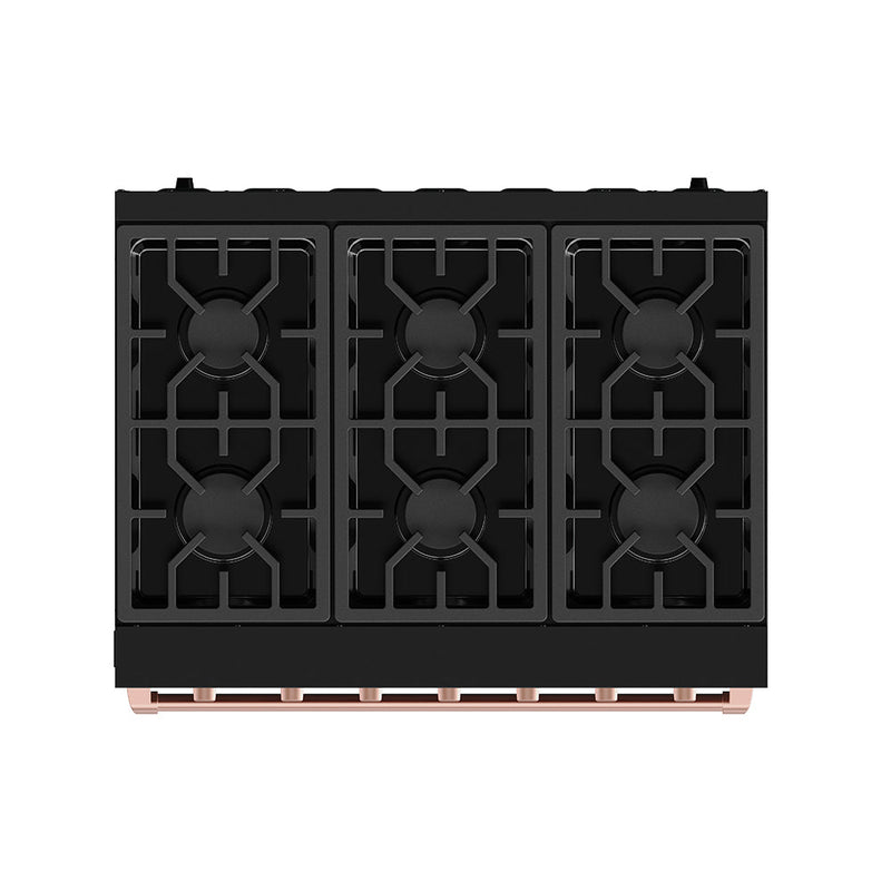 THOR Kitchen - 36-inch Gordon Ramsay Series Professional Liquid Propane Range with Precision Knob in Black and Rose Gold - RSG36PBLP-RSG - IMG7