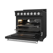 THOR Kitchen - 36-inch Gordon Ramsay Series Professional Gas Range with Precision Knob in Black and Stainless Steel - RSG36PB-SS - IMG5