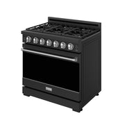 THOR Kitchen - 36-inch Gordon Ramsay Series Professional Liquid Propane Range with Precision Knob in Black and Stainless Steel - RSG36PBLP-SS - IMG6