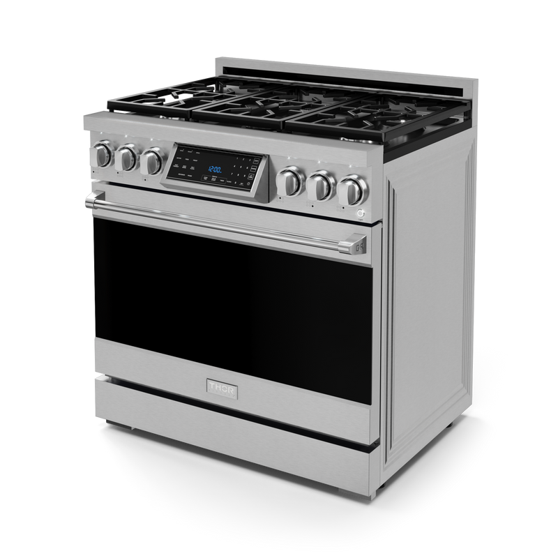 THOR Kitchen - 36-inch Gordon Ramsay Series Professional Gas Range with Tilt Panel Touch Control in Stainless Steel - RSG36 - IMG4