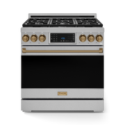 THOR Kitchen - 36-inch Gordon Ramsay Series Professional LP Range with Tilt Panel Touch Control in Stainless Steel/Bronze - RSG36LP-BRZ - IMG1