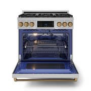 THOR Kitchen - 36-inch Gordon Ramsay Series Professional Gas Range with Tilt Panel Touch Control in Stainless Steel/Bronze - RSG36-BRZ - IMG2