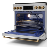 THOR Kitchen - 36-inch Gordon Ramsay Series Professional LP Range with Tilt Panel Touch Control in Stainless Steel/Bronze - RSG36LP-BRZ - IMG5