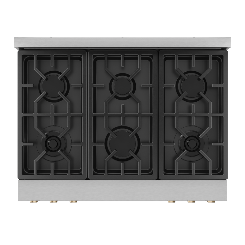 THOR Kitchen - 36-inch Gordon Ramsay Series Professional LP Range with Tilt Panel Touch Control in Stainless Steel/Bronze - RSG36LP-BRZ - IMG7