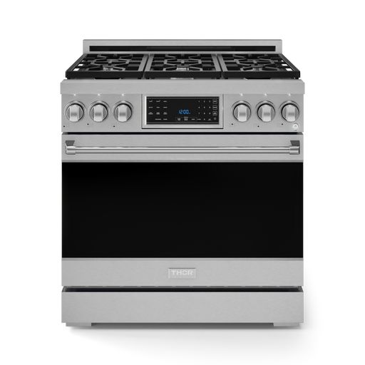THOR Kitchen - 36-inch Gordon Ramsay Series Professional Gas Range with Tilt Panel Touch Control in Stainless Steel - RSG36 - IMG1