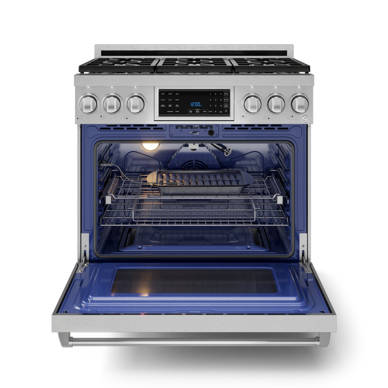 THOR Kitchen - 36-inch Gordon Ramsay Series Professional LP Range with Tilt Panel Touch Control in Stainless Steel - RSG36LP - IMG2