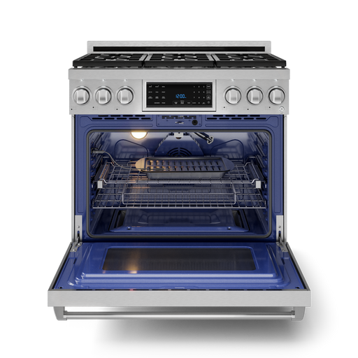 THOR Kitchen - 36-inch Gordon Ramsay Series Professional LP Range with Tilt Panel Touch Control in Stainless Steel - RSG36LP - IMG2