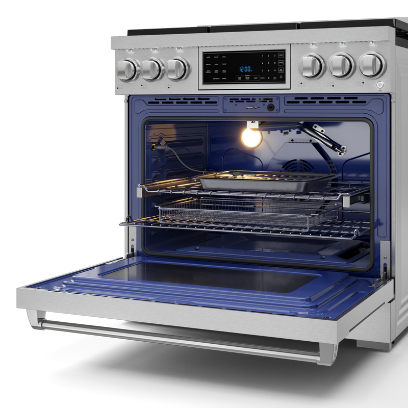 THOR Kitchen - 36-inch Gordon Ramsay Series Professional LP Range with Tilt Panel Touch Control in Stainless Steel - RSG36LP - IMG5