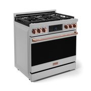 THOR Kitchen - 36-inch Gordon Ramsay Series Professional LP Range with Tilt Panel Touch Control in Stainless Steel/Rose Gold - RSG36LP-RSG - IMG3