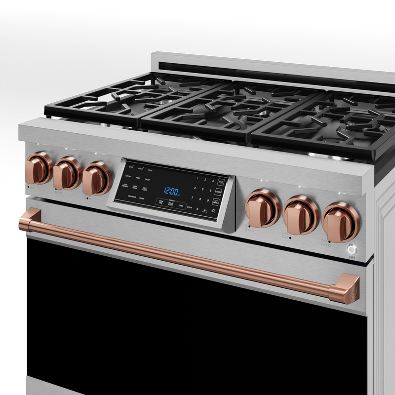 THOR Kitchen - 36-inch Gordon Ramsay Series Professional Gas Range with Tilt Panel Touch Control in Stainless Steel/Rose Gold - RSG36-RSG - IMG6
