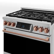 THOR Kitchen - 36-inch Gordon Ramsay Series Professional LP Range with Tilt Panel Touch Control in Stainless Steel/Rose Gold - RSG36LP-RSG - IMG6