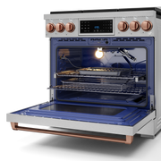 THOR Kitchen - 36-inch Gordon Ramsay Series Professional Gas Range with Tilt Panel Touch Control in Stainless Steel/Rose Gold - RSG36-RSG - IMG5