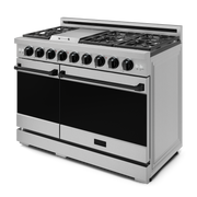 THOR Kitchen - 48-inch Gordon Ramsay Series Professional LP Range with Pro-Style Knobs in Stainless Steel/Black - RSG48ELP-BLK - IMG4