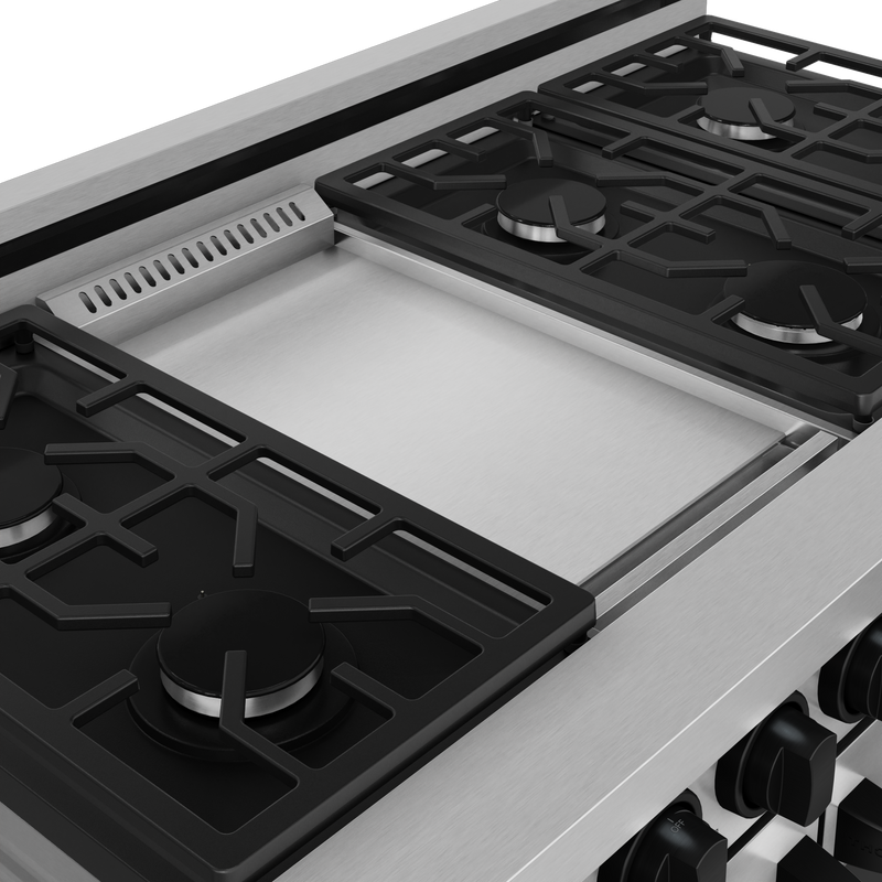 THOR Kitchen - 48-inch Gordon Ramsay Series Professional Gas Range with Pro-Style Knobs in Stainless Steel/Black - RSG48E-BLK - IMG6