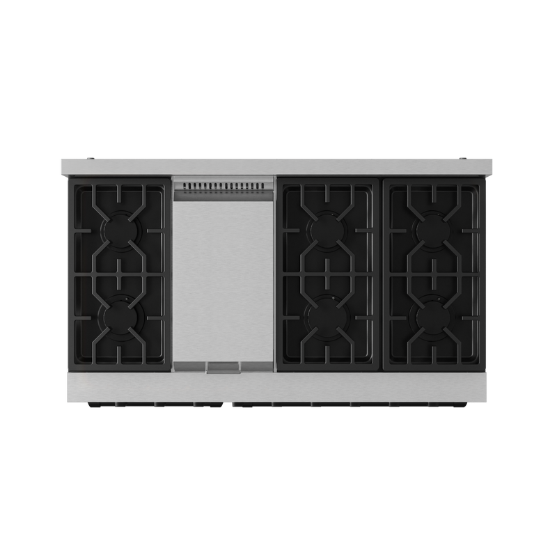 THOR Kitchen - 48-inch Gordon Ramsay Series Professional LP Range with Pro-Style Knobs in Stainless Steel/Black - RSG48ELP-BLK - IMG7
