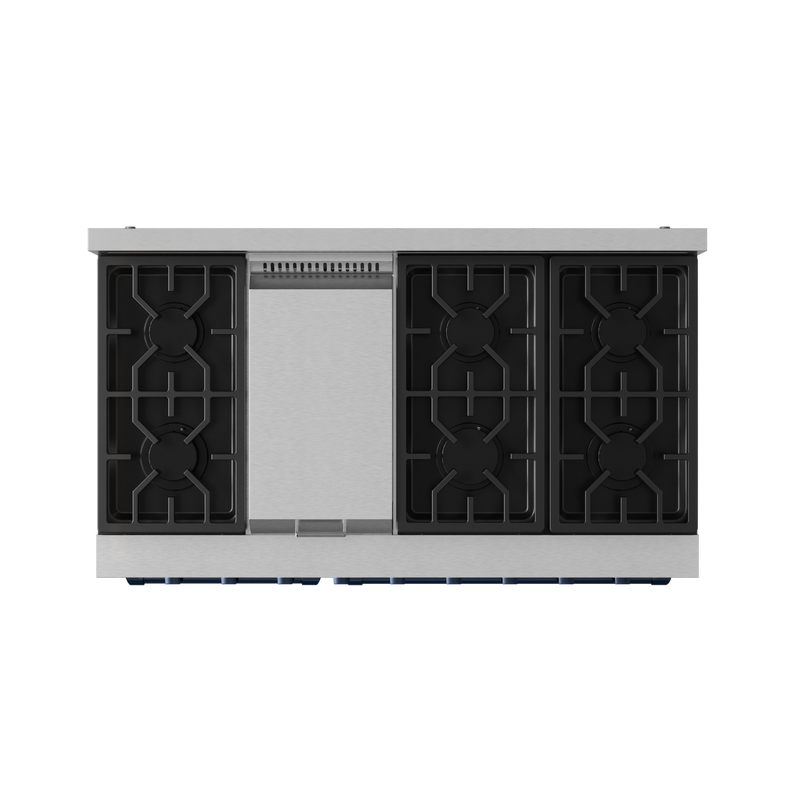 THOR Kitchen - 48-inch Gordon Ramsay Series Professional LP Range with Pro-Style Knobs in Stainless Steel/Blue - RSG48ELP-BLU - IMG7