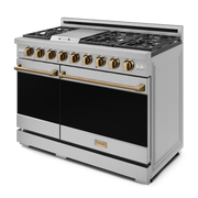 THOR Kitchen - 48-inch Gordon Ramsay Series Professional Gas Range with Pro-Style Knobs in Stainless Steel/Bronze - RSG48E-BRZ - IMG4