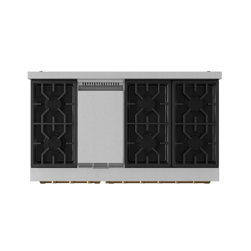THOR Kitchen - 48-inch Gordon Ramsay Series Professional LP Range with Pro-Style Knobs in Stainless Steel/Bronze - RSG48ELP-BRZ - IMG7