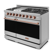 THOR Kitchen - 48-inch Gordon Ramsay Series Professional Gas Range with Pro-Style Knobs in Stainless Steel/Rose Gold - RSG48E-RSG - IMG4