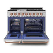 THOR Kitchen - 48-inch Gordon Ramsay Series Professional LP Range with Pro-Style Knobs in Stainless Steel/Rose Gold - RSG48ELP-RSG - IMG2
