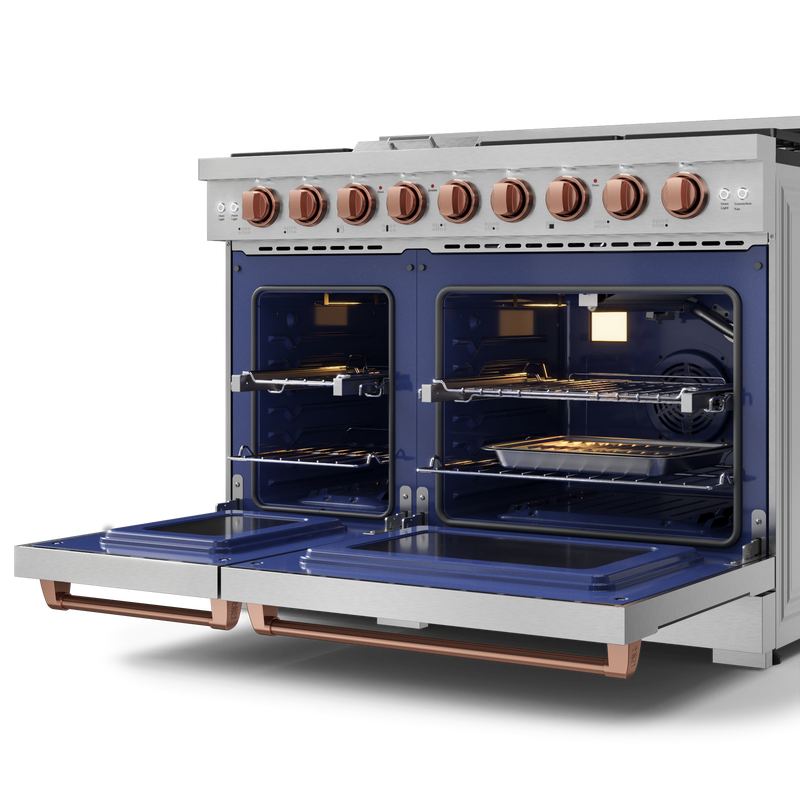THOR Kitchen - 48-inch Gordon Ramsay Series Professional Gas Range with Pro-Style Knobs in Stainless Steel/Rose Gold - RSG48E-RSG - IMG5