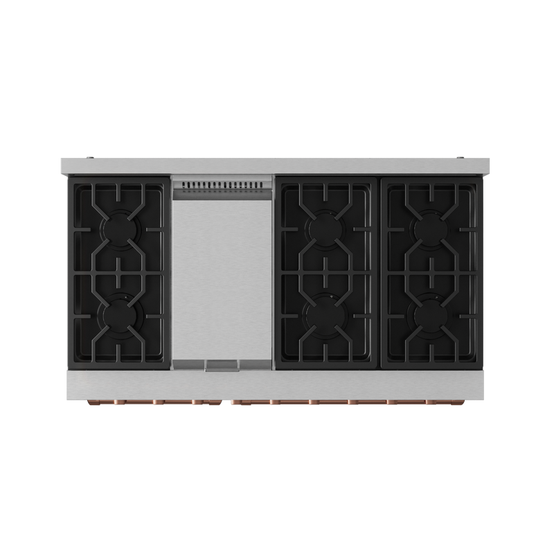 THOR Kitchen - 48-inch Gordon Ramsay Series Professional LP Range with Pro-Style Knobs in Stainless Steel/Rose Gold - RSG48ELP-RSG - IMG7