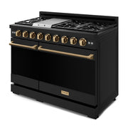 THOR Kitchen - 48-inch Gordon Ramsay Series Professional LP Range with Pro-Style Knobs in Black/Bronze - RSG48EBLP-BRZ - IMG3