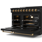 THOR Kitchen - 48-inch Gordon Ramsay Series Professional LP Range with Pro-Style Knobs in Black/Bronze - RSG48EBLP-BRZ - IMG5