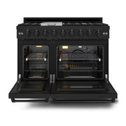 THOR Kitchen - 48-inch Gordon Ramsay Series Professional Gas Range with Pro-Style Knobs in Black - RSG48EB - IMG2