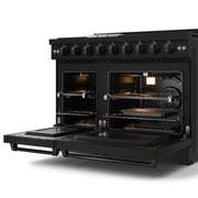 THOR Kitchen - 48-inch Gordon Ramsay Series Professional Gas Range with Pro-Style Knobs in Black - RSG48EB - IMG8