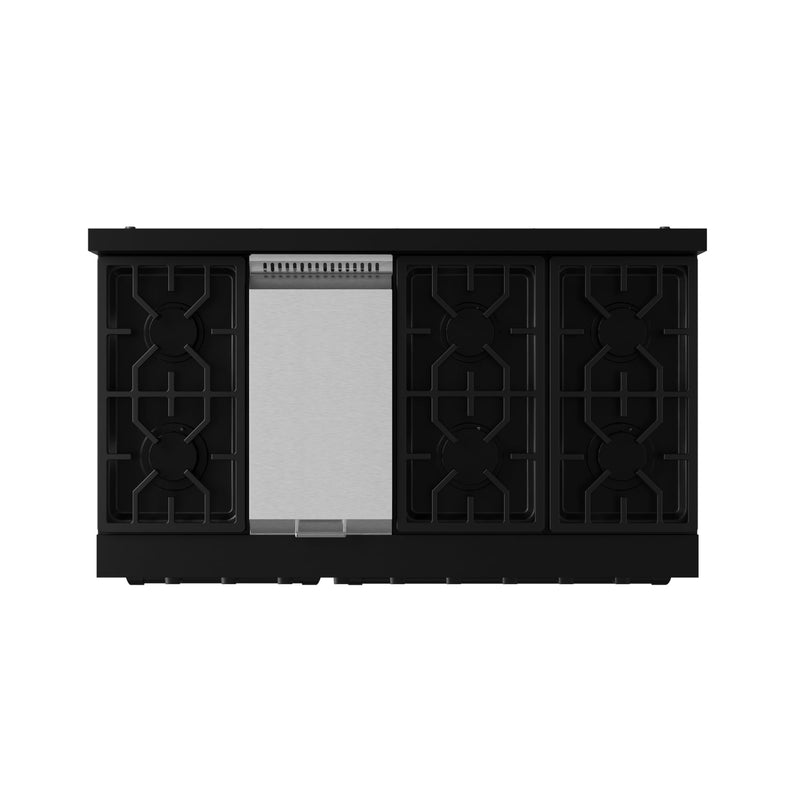 THOR Kitchen - 48-inch Gordon Ramsay Series Professional Gas Range with Pro-Style Knobs in Black - RSG48EB - IMG7