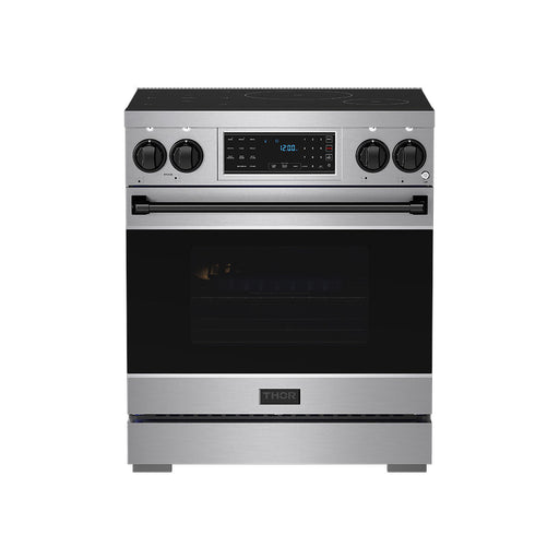 THOR Kitchen - 30-inch Gordon Ramsay Series Professional Induction Range with Tilt Panel Touch Control in Stainless Steel and Black - RSI30-BLK - IMG1