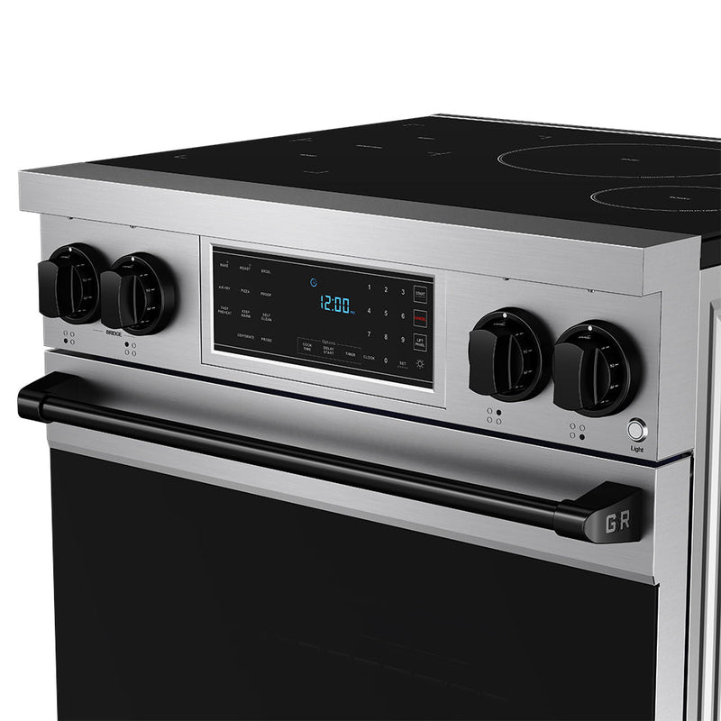 THOR Kitchen - 30-inch Gordon Ramsay Series Professional Induction Range with Tilt Panel Touch Control in Stainless Steel and Black - RSI30-BLK - IMG6