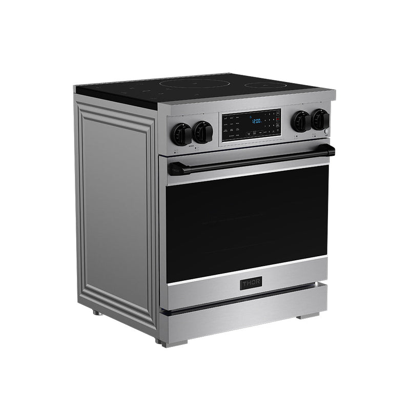 THOR Kitchen - 30-inch Gordon Ramsay Series Professional Induction Range with Tilt Panel Touch Control in Stainless Steel and Black - RSI30-BLK - IMG4
