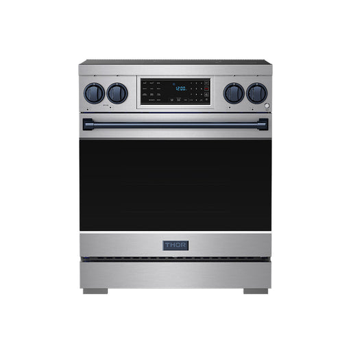 THOR Kitchen - 30-inch Gordon Ramsay Series Professional Induction Range with Tilt Panel Touch Control in Stainless Steel and Blue - RSI30-BLU - IMG1