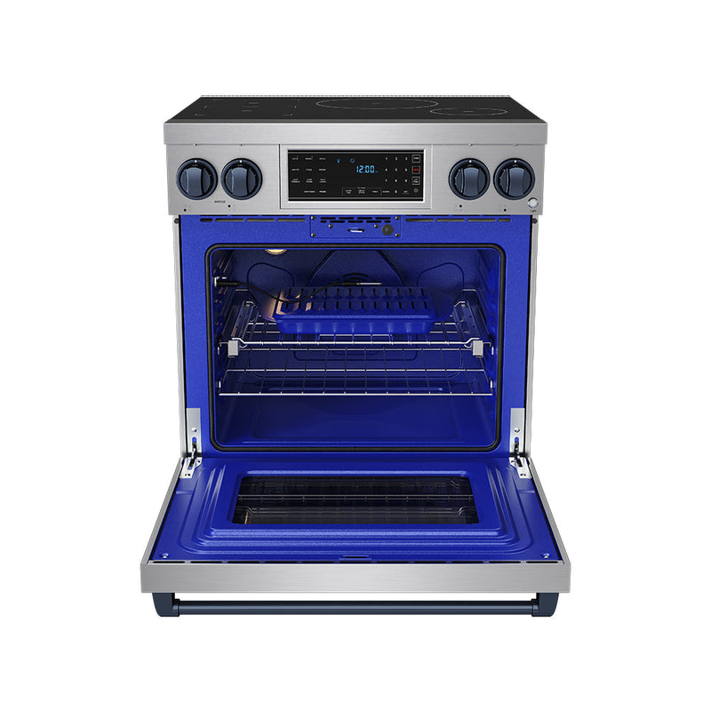 THOR Kitchen - 30-inch Gordon Ramsay Series Professional Induction Range with Tilt Panel Touch Control in Stainless Steel and Blue - RSI30-BLU - IMG2