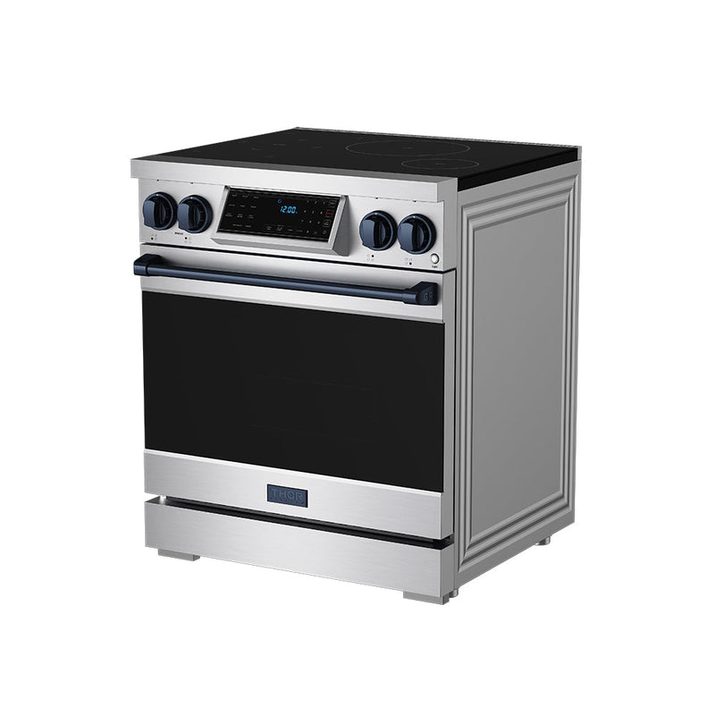 THOR Kitchen - 30-inch Gordon Ramsay Series Professional Induction Range with Tilt Panel Touch Control in Stainless Steel and Blue - RSI30-BLU - IMG4