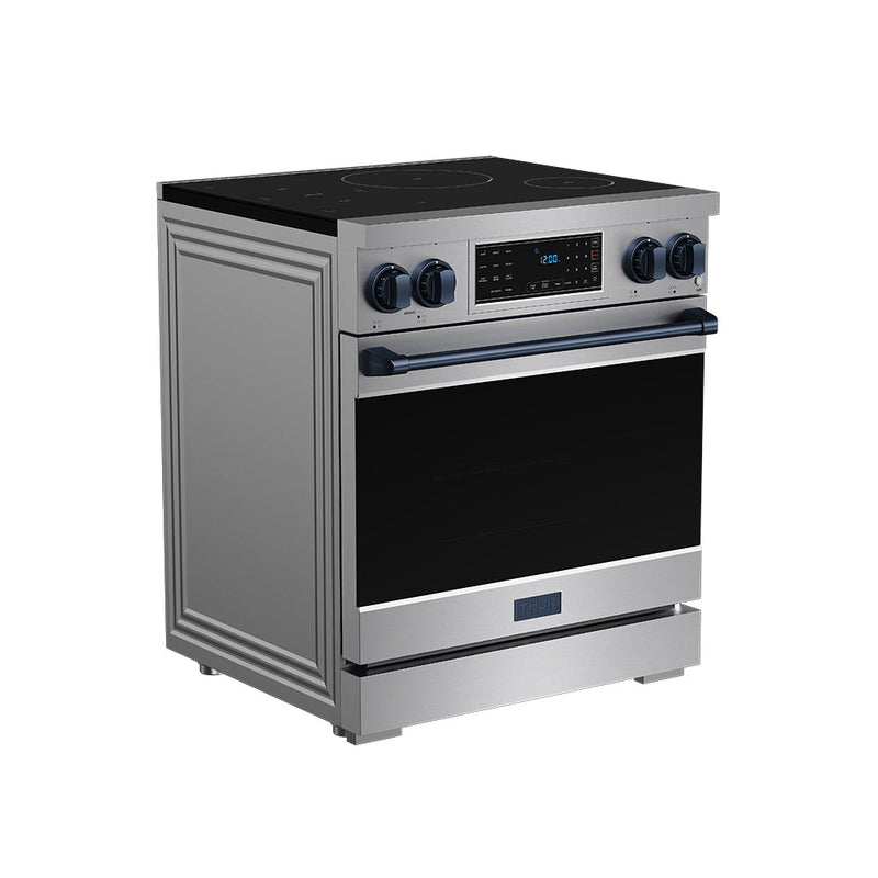 THOR Kitchen - 30-inch Gordon Ramsay Series Professional Induction Range with Tilt Panel Touch Control in Stainless Steel and Blue - RSI30-BLU - IMG3