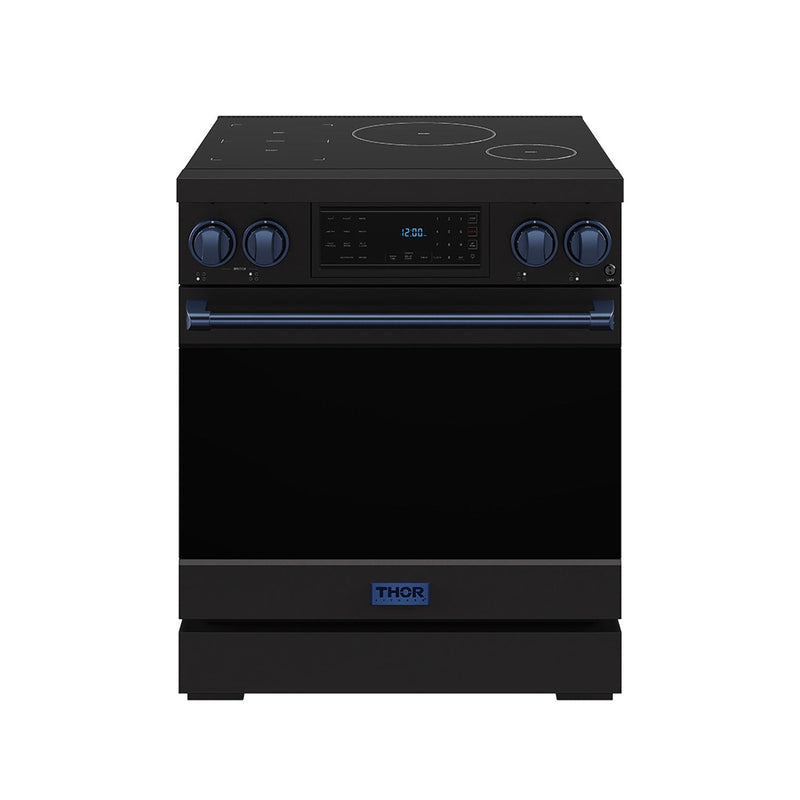 THOR Kitchen - 30-inch Gordon Ramsay Series Professional Induction Range with Tilt Panel Touch Control in Black and Blue - RSI30B-BLU - IMG1