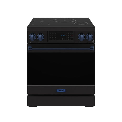 THOR Kitchen - 30-inch Gordon Ramsay Series Professional Induction Range with Tilt Panel Touch Control in Black and Blue - RSI30B-BLU - IMG1