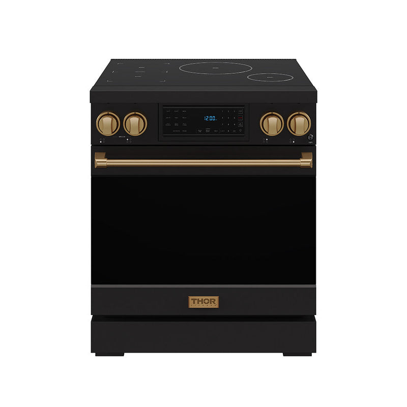 THOR Kitchen - 30-inch Gordon Ramsay Series Professional Induction Range with Tilt Panel Touch Control in Black and Bronze - RSI30B-BRZ - IMG1