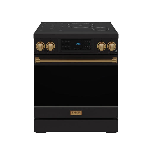 THOR Kitchen - 30-inch Gordon Ramsay Series Professional Induction Range with Tilt Panel Touch Control in Black and Bronze - RSI30B-BRZ - IMG1
