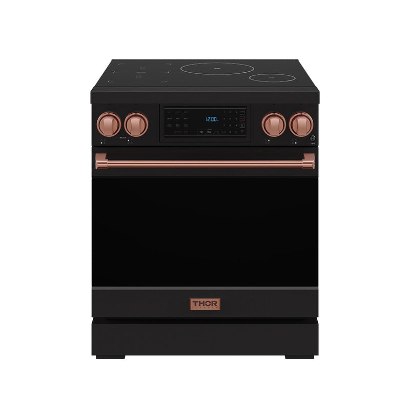 THOR Kitchen - 30-inch Gordon Ramsay Series Professional Induction Range with Tilt Panel Touch Control in Black and Rose Gold - RSI30B-RSG - IMG1