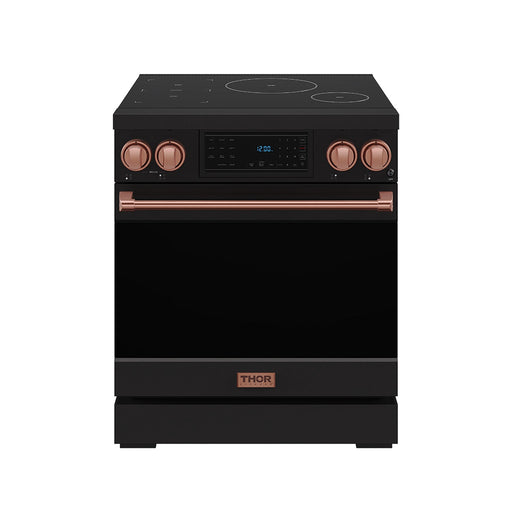 THOR Kitchen - 30-inch Gordon Ramsay Series Professional Induction Range with Tilt Panel Touch Control in Black and Rose Gold - RSI30B-RSG - IMG1