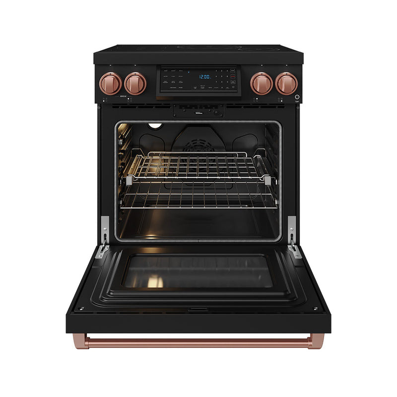 THOR Kitchen - 30-inch Gordon Ramsay Series Professional Induction Range with Tilt Panel Touch Control in Black and Rose Gold - RSI30B-RSG - IMG2