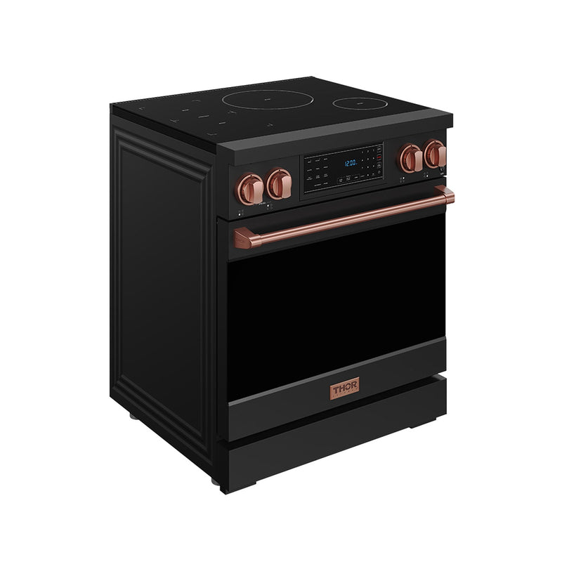 THOR Kitchen - 30-inch Gordon Ramsay Series Professional Induction Range with Tilt Panel Touch Control in Black and Rose Gold - RSI30B-RSG - IMG3