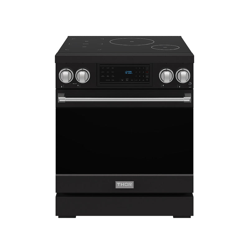 THOR Kitchen - 30-inch Gordon Ramsay Series Professional Induction Range with Tilt Panel Touch Control in Black and Stainless Steel - RSI30B-SS - IMG1
