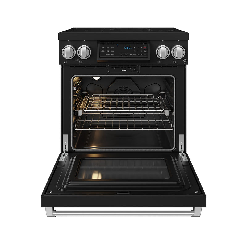 THOR Kitchen - 30-inch Gordon Ramsay Series Professional Induction Range with Tilt Panel Touch Control in Black and Stainless Steel - RSI30B-SS - IMG2